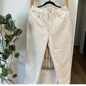 Madewell Straight-Leg Jeans in Off-White